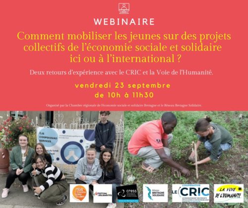 Webinaire Comment Mobiliser Les Jeunes Sur Des Projets Collectifs De Léconomie Sociale Et 